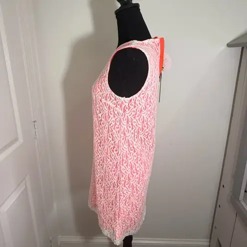 Material Girl  Pink and White Asymmetrical Sundress