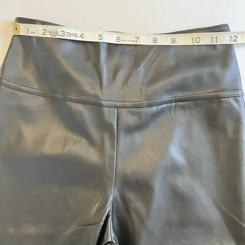 We Wore What Faux Leather Stirrup Leggings XS NWT