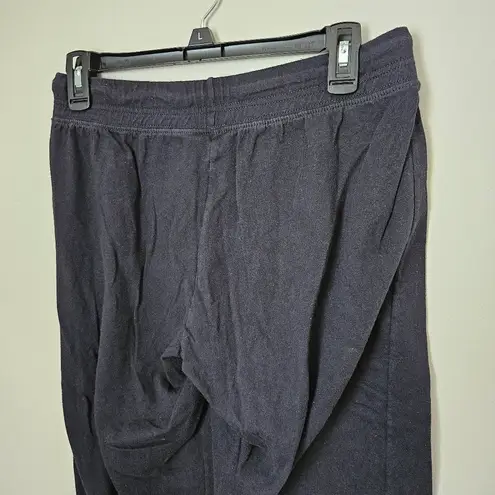 Russell Athletic Capri Pants Tie Waist Black Neutral Casual Workout Athleisure