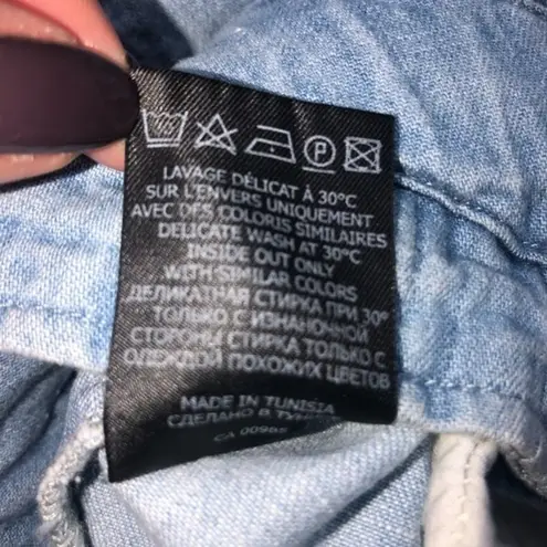 Isabel Marant Etoile Marius Light Blue Cotton Tie Waist Utility Shorts 38 NWOT