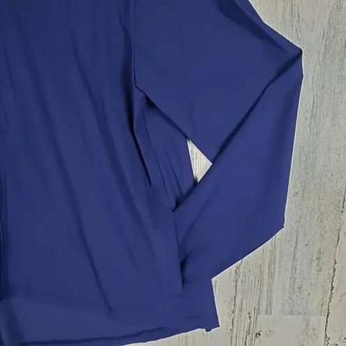 NWT Iris & Ink Hooded Zip Up Patriot Blue Performance Jacket Women's Size Large