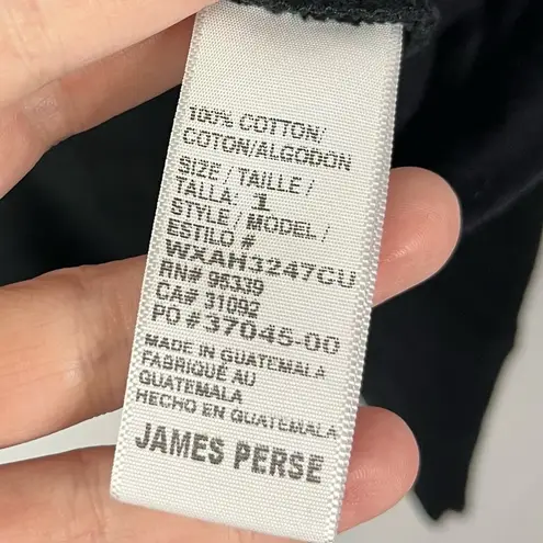 James Perse Black Crewneck Classic Sweatshirt 1 / S