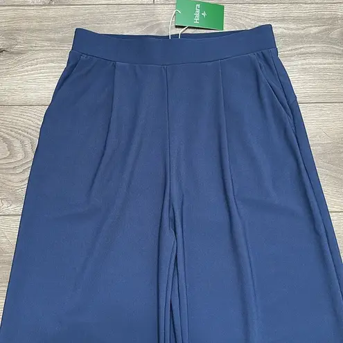 Halara High Waisted Pleated Wide Leg Blue Pants Size Medium