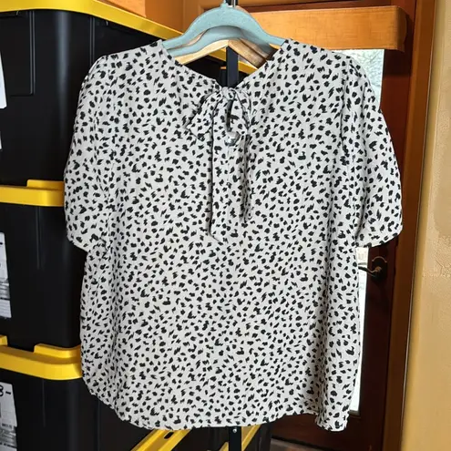 PaperMoon Claudia Ruched Sleeve Blouse Size Large