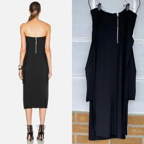 Helmut Lang Faint Draped Strapless Dress size 4