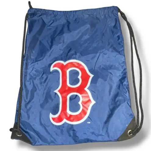 Boston Red Sox Drawstring Backpack Bag MLB Baseball Cinch Sac Gym Travel Gear Blue