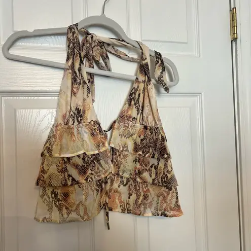 Revolve AFRM Blythe Top in Shine Snake