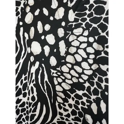 Allison Daley Blouse Women's Medium Zebra Print