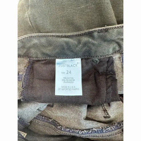 Just Black JB Slit Knee Skinny Jeans Sz 24, Stretch, Ankle, Faded Black, Pockets