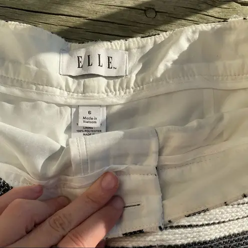 Elle Black and White Knit Stripe Shorts