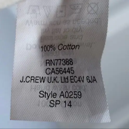 JCrew Factory Eyelet Lace Off White Cotton Tank Top Cream XS White