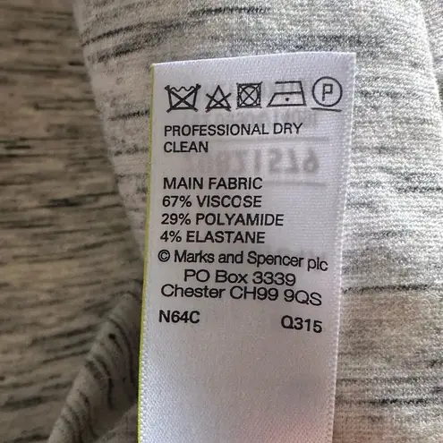 Per Una Blazer Women's Jacket Stretch Italian Fabric Grey Mix Size UK 10 Ladies Gray