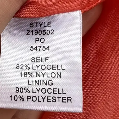 Current Air One Shoulder Midi Dress size S Orange creamsicle color