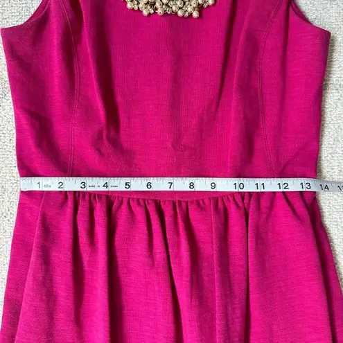 J.Crew  Pink Sleeveless Crew Neck Flare Dress Sz Small