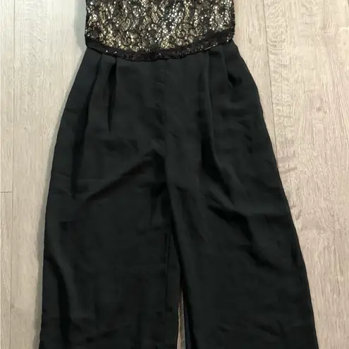 Harlow Vintage Sparkly Black Formal Jumpsuit Size 6