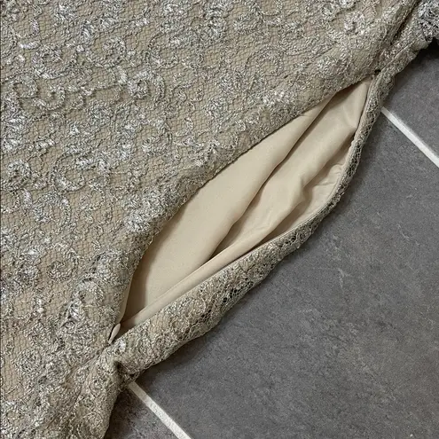 Corey Lynn Carter Jolene Lace Dress size 6 Gold