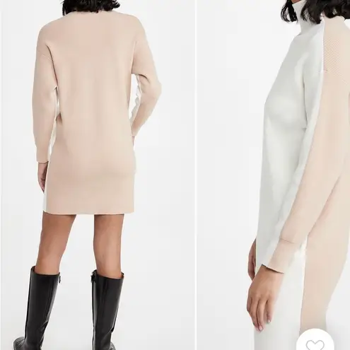 525 Cotton Color Block Dress in Chalk Multi Size Medium White