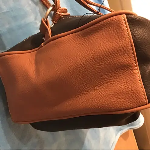 St. John ST JOHNS BACKPACK-PURSE MINI/ Black & BROWN TRIM WITH 10 POCKETS