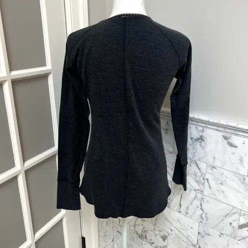 Lululemon Open Your Heart Long Sleeve Black Heather Gray Size 8 or 10