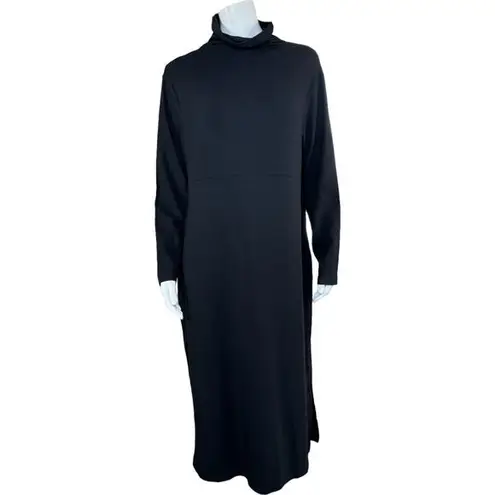 Women with Control Finespun Jersey Tummy Control Midi Dress Black Petite Small