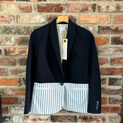 Tanya Taylor Navy Blue Darwin Blazer NWT, 0
