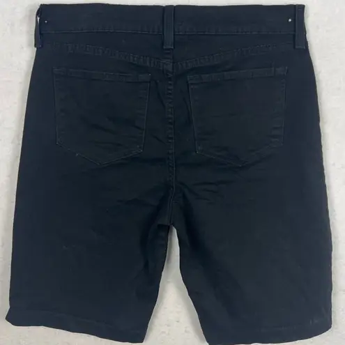 NYDJ  Women's Black Bermuda Style Denim Shorts Five Pocket Versatile  Size 8