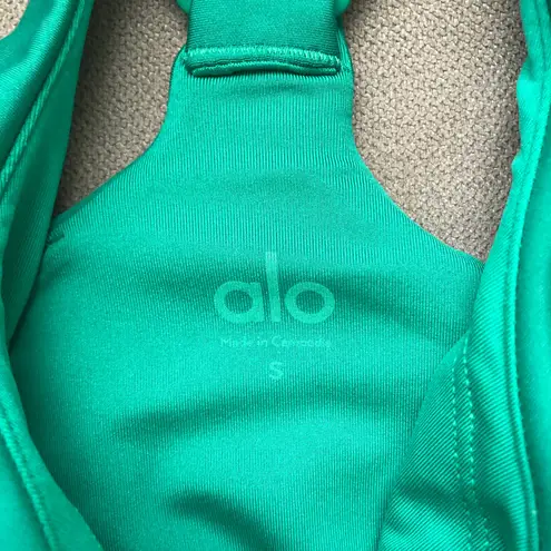 Alo Yoga Airlift Suit Up Bra Spruce Green/White S