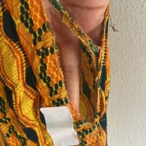 RTR KahindoKano Jumpsuit Orange/Mustard Wide Leg Sz XL 1 pc boho print Orange