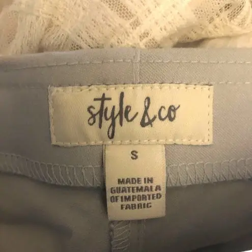 Style&Co Womens Flat Front Capri Chino Khaki Twill Pants Dark Gray Size Small