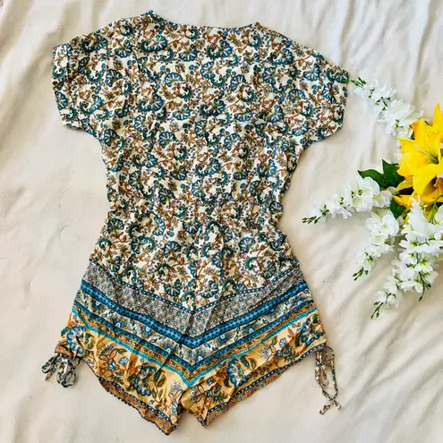 Boutique Adjustable Boho Paisley Romper