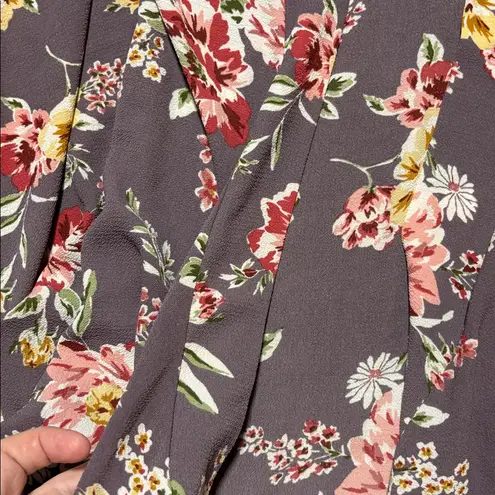 XL 1x Lavender purple short kimono cardigan wide sleeves floral Ces femme