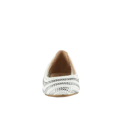 ALDO 💕💕 Treleven White & Silver Woven Flats