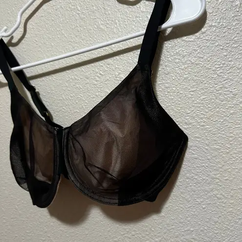 Natori 724332 black cafe side effect mesh unlined underwire bra 30G NEW - Image 4