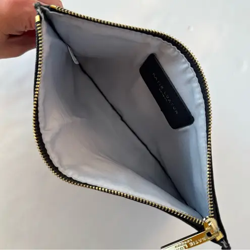 Katie Loxton Ta Dah Perfect Pouch Wallet Vegan Faux Leather Black Saffiano Gold