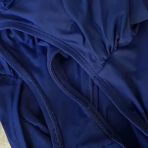 La Blanca Island Goddess Underwire Cross-Back One Piece - Cobalt Blue