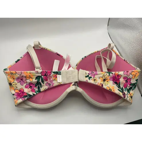 PINK - Victoria's Secret  Wear Everywhere Super‎ Push-up Bra 32DD Floral Print