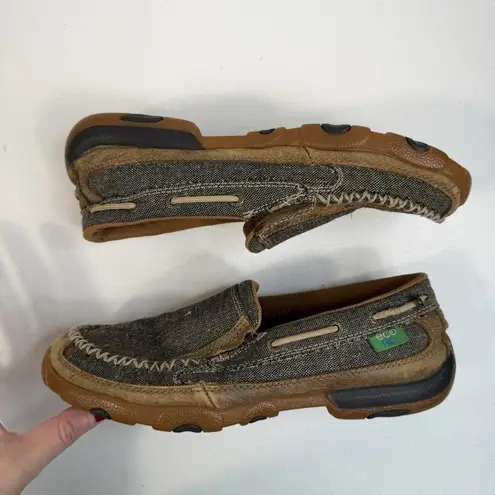 Twisted X  Women’s 7.5 ECO TWX Slip On Driving Moccasins Moc Toe Fabric Leather