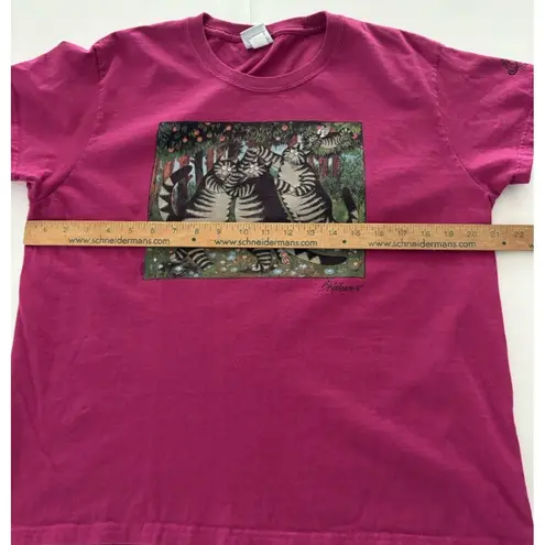 Crazy Shirts Shirt Size XL Magenta Pink Dancing Cats Fun Angel Forest