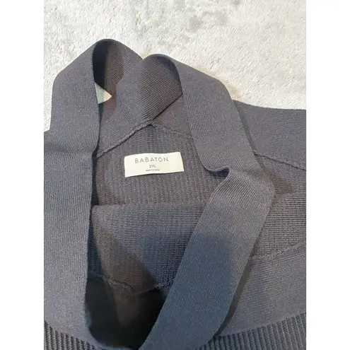 Babaton Aritzia Sculpt Knit Criss Cross Cropped Tank Top Black 2XL