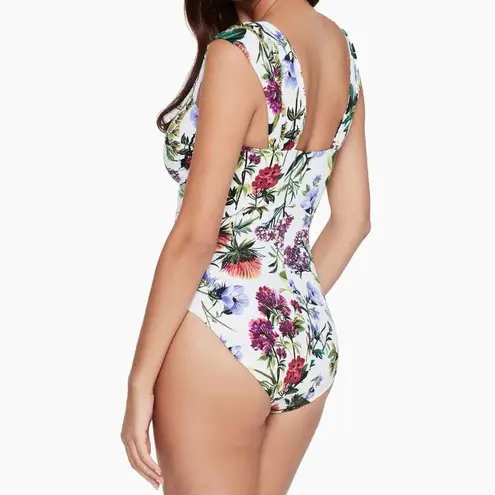 MiracleSuit Magicsuit Modern Romance Natalie One Piece Swimsuit White Size 14