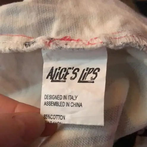 Vintage Y2K Alice’s Lips Black & White Zebra Print Jeans Denim Low