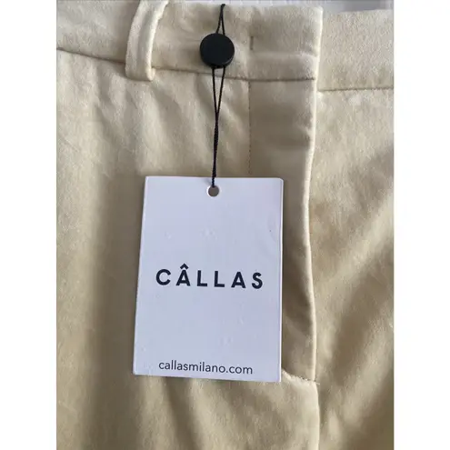 Callas Milano 36 Ivory Saachi Mid Rise Boot Cut Pants NEW Luxury Size 4