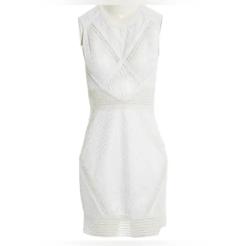Jonathan Simkhai Mesh bodycon Qhote Dress White Size 6 thumbnail 2