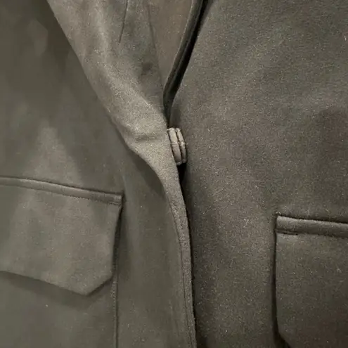 Maeve Anthropologie Black Shrunken Swing Ponte Jacket Size 10 Career Minimalism