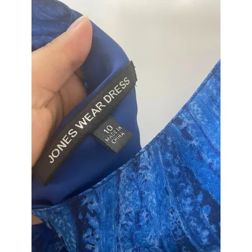 Jones Wear Dress Multiplayer Ruffled Blue Sleeveless Maxi Dress sz 10 hippie