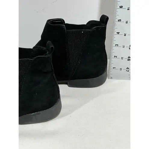Woman’s Primemark Black Faux Suede Flat Heel Pull On Stretch Bootie 8