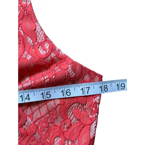 Eliza J Eyelash Lace Overlay Dress Lined Sleeveless Gold Exposed Zipper Sz 6