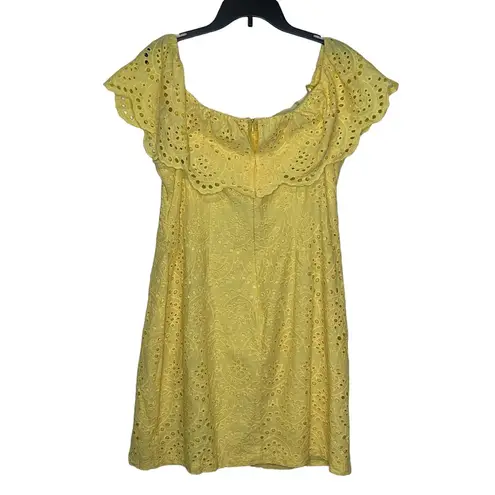 JHoward Women Dress Cotton Eyelet On Off Shoulder A