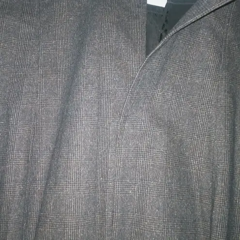 United Colors Of Benetton Benetton S Wool Plaid Pencil Skirt Workwear in Brown Black