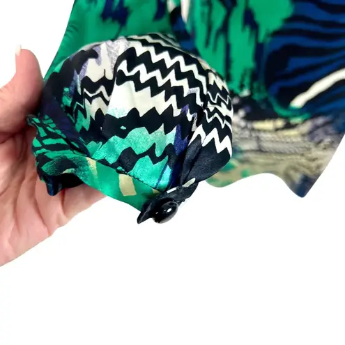 Etcetera  Silk Beaded Cocktail Dress 6 Mobwife Zebra Animal Print Resort Cruise - Image 4